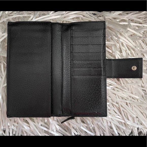 VINTAGE GUCCI MONOGRAM CANVAS WALLET GUCCISSIM BRITT - Picture 5 of 16